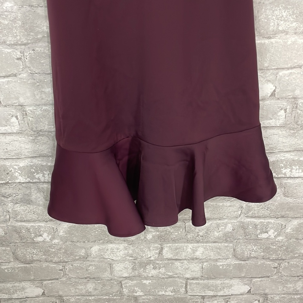 Chelsea28 Burgundy Ruffle Slip Mini
Dress - Picture 4 of 9